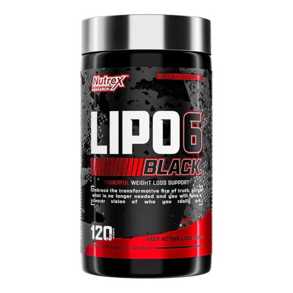 چربی سوز لیپوسیکس 6 بلک ناترکس 120 عدد Nutrex Lipo-6 Black